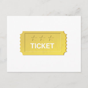Ticket zulassen postkarte