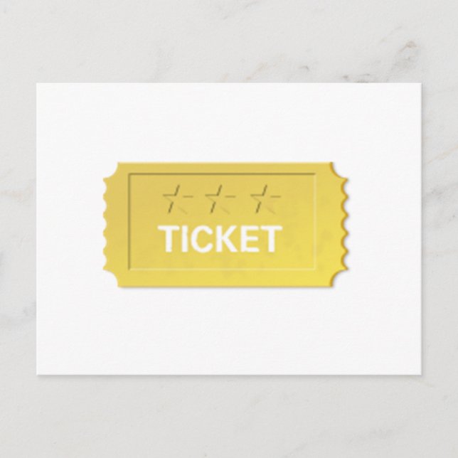 Ticket zulassen postkarte (Vorderseite)