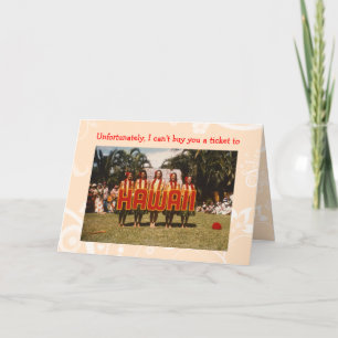 Ticket zur Hawaii-Geburtstagskarte Karte