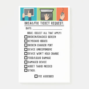 Ticketanfrage nach dem Ende der Bestellung/Ticketr Post-it Klebezettel