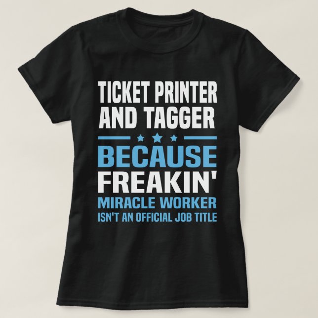 Ticketdrucker und Tagger T-Shirt (Design vorne)
