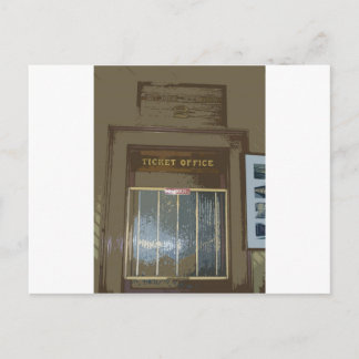 Ticketfenster der Bahnhöfe Postkarte
