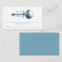 Ticketkarte für Blue Baby Rattle Boy Diaper