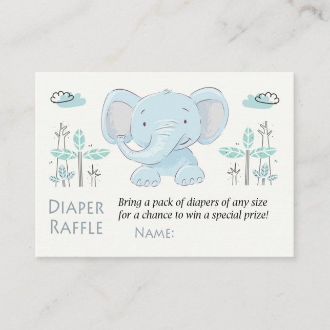 Tickets für das Blue Elefant Diaper Raffle (Vorderseite)