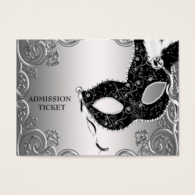 Tickets für das Silver Black Masquerade Party (Vorderseite)