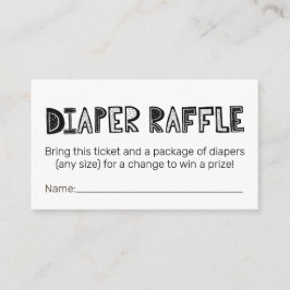 Tickets für niedliche Windeln Begleitkarte