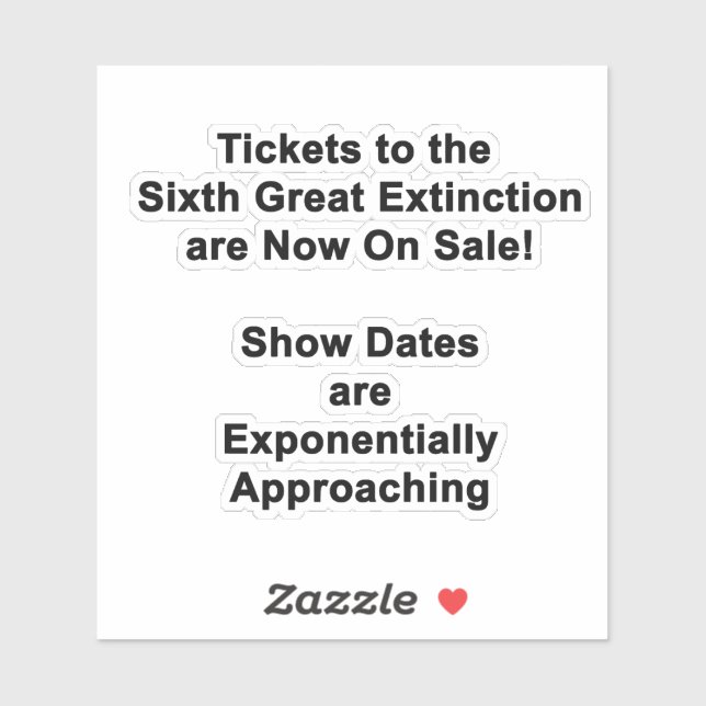 Tickets zum sechsten großen Aussterberger Aufkleber (Blatt)