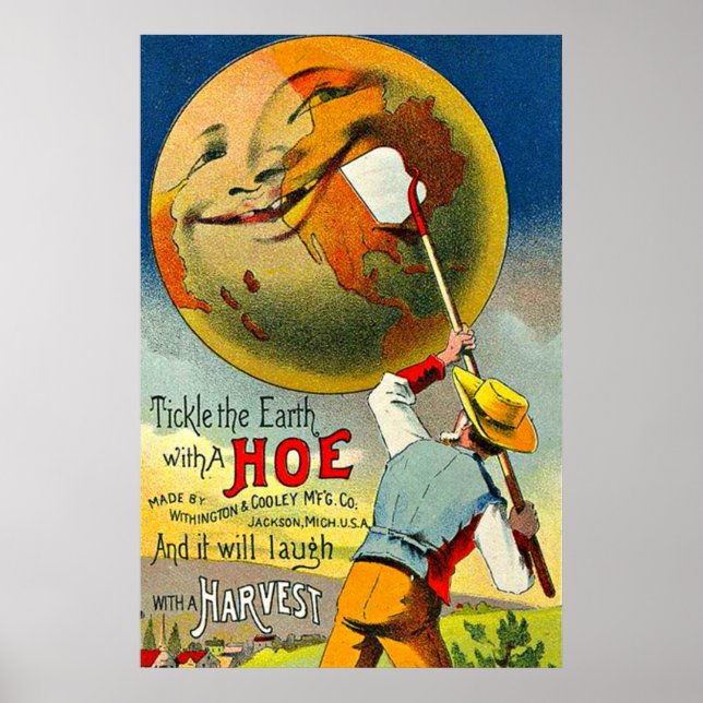 Tickle the Earth - Viktorianische Karte Poster (Vorne)