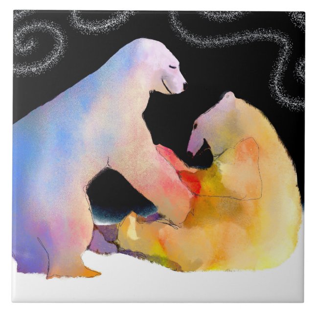 Ticklebear Polar Bear Tile Fliese (Vorderseite)