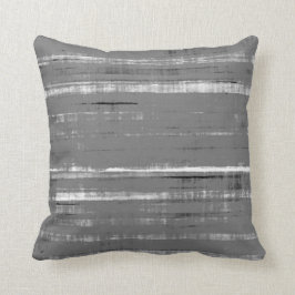 "Tickled" graues abstraktes Kunst-Kissen Kissen