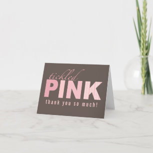 Tickled Pink Baby Girl Danke Note Card
