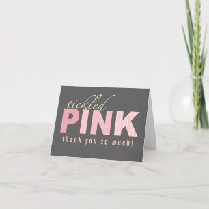 Tickled Pink Baby Girl Danke Note Card