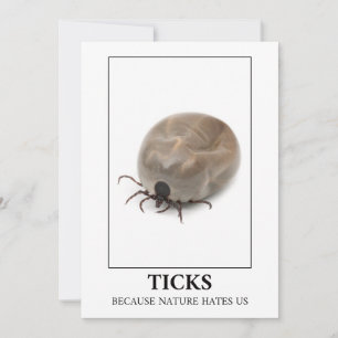 Ticks, weil die Natur uns hasst - Parasitenspass Feiertagskarte