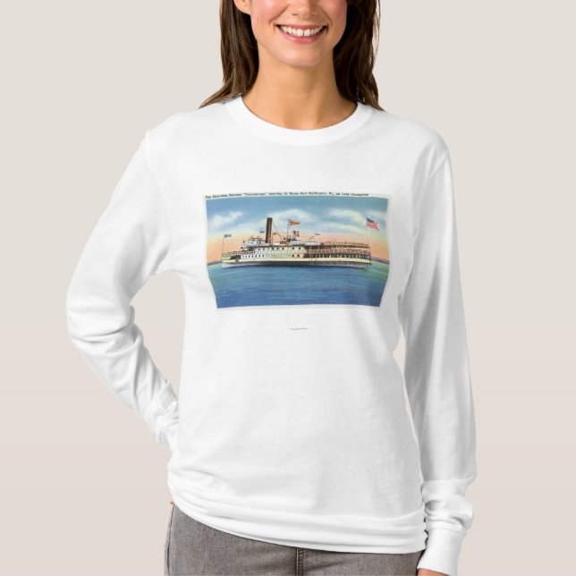 Ticonderoga Dampfer, der Hafen Burlington T-Shirt (Vorderseite)