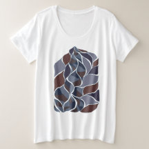 Tidal Echoes – Abstract Earth-Tone Art Tee | KRAAL