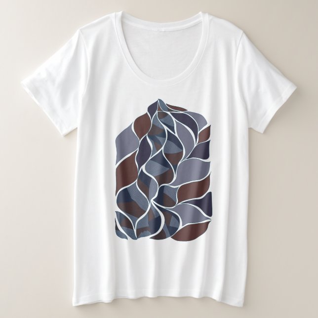 Tidal Echoes – Abstract Earth-Tone Art Tee | KRAAL (Design vorne)