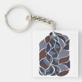 Tidal Echoes – Abstract Earth-Tone Art Tee | KRAAL Schlüsselanhänger