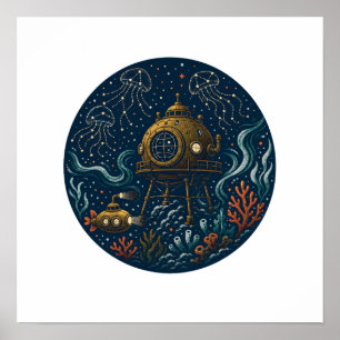 Tidal Observatory Tiefsee-U-Boot & Qualle P Poster