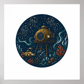 Tidal Observatory Tiefsee-U-Boot & Qualle P Poster