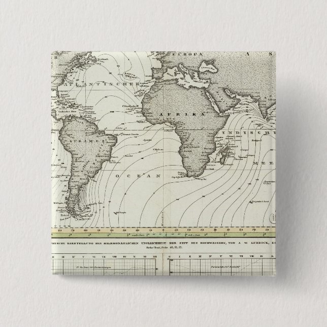 Tide-Wave-Atlas-Karte Button (Vorderseite)