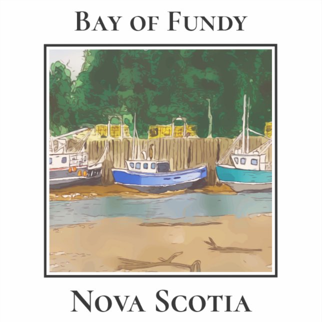 Tidemajestät von Fundy, Boote Aufkleber (Vorderseite)