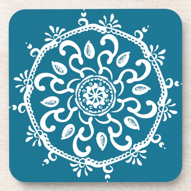Tidepool Mandala Getränkeuntersetzer (Vorderseite)