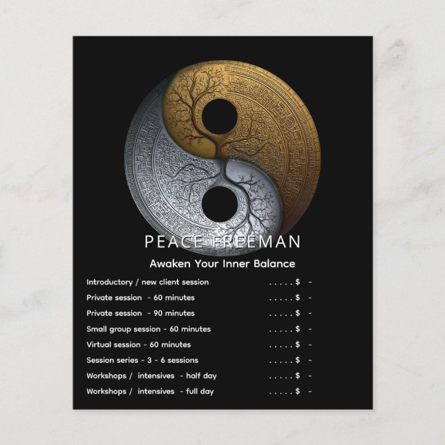 Tides of Balance | Yin Yang Design Flyer (Vorne)