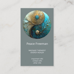 Tides of Balance   Yin Yang Design Visitenkarte