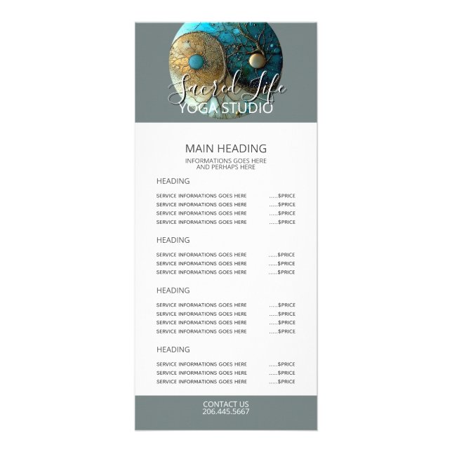 Tides of Balance | Yin Yang Design Werbekarte (Vorne)