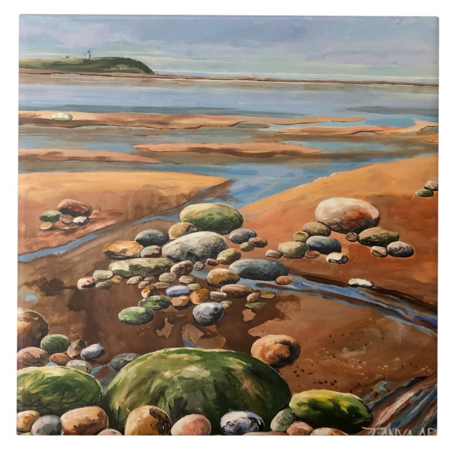 Tides Out Meeresstrand Fliese (Vorderseite)