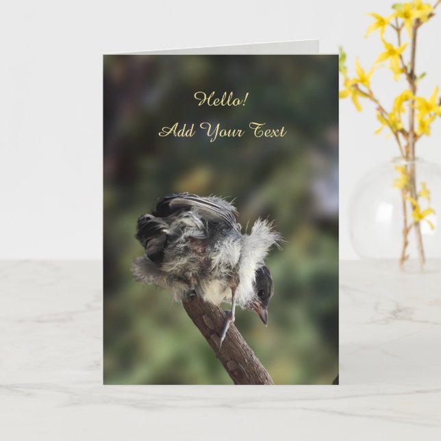 Tidi my Bird the Parus Major Karte (Gelbe Blume)