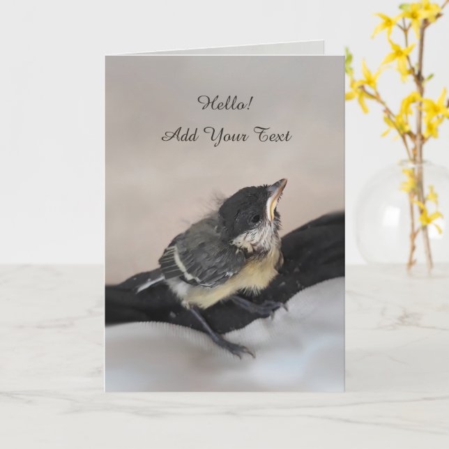 Tidi my Bird the Parus Major Karte (Gelbe Blume)