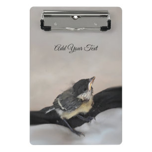 Tidi my Bird the Parus Major Mini Klemmbrett