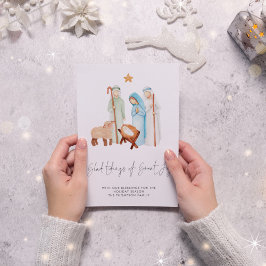 Tidings Great Joy Texte Nativity Holiday Card Feiertagskarte