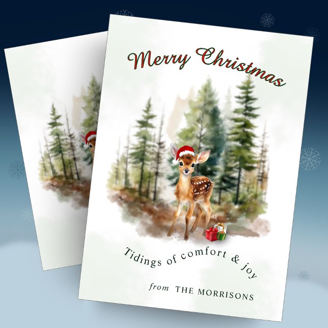 Tidings of Joy Christmas Greeting Card Einladung (Von Creator hochgeladen)