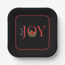 TIDINGS OF JOY RED CHRISTMAS POINSETTIA PAPPTELLER