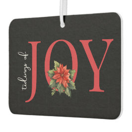 TIDINGS VON JOY RED CHRISTMAS POINSETTIA AUF SCHWA AUTOLUFTERFRISCHER