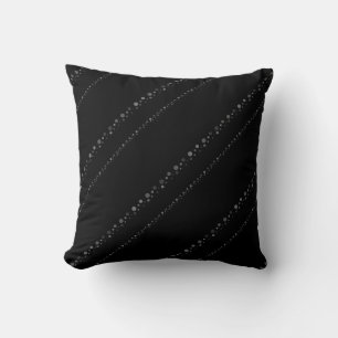 Tidy Black Styled Point Stripes Graphic Kissen