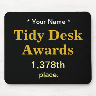 Tidy Desk Awards Add Name Cruel Coworker Joke Gesc Mousepad