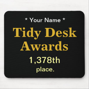 Tidy Desk Awards Add Name Cruel Coworker Joke Gift Mousepad