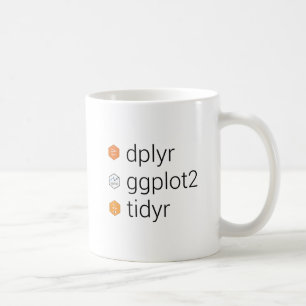 Tidyverse Bibliotheken: dplyr, ggplot2, tidyr Tasse