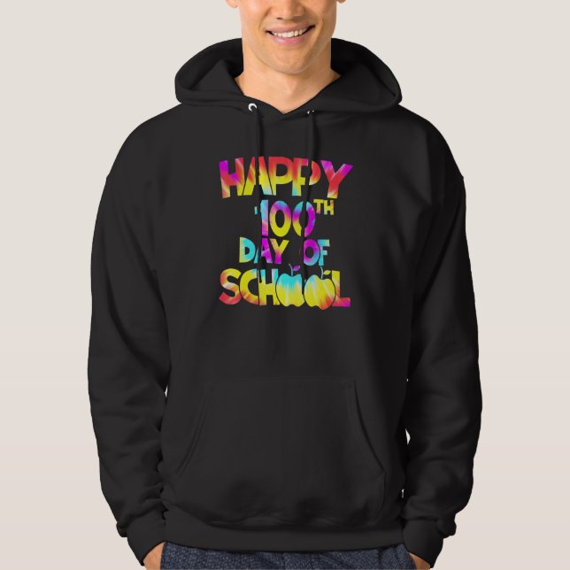 Tie Dye 100 Days Of School 100th Day Of School Tea Hoodie (Vorderseite)