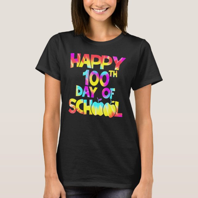 Tie Dye 100 Days Of School 100th Day Of School Tea T-Shirt (Vorderseite)