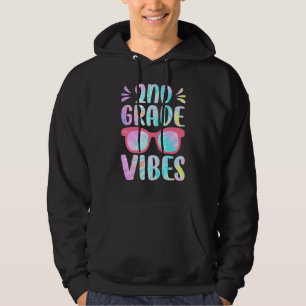 Tie Dye 2. Klasse Vibes Zweite Klasse Squad 1. Tag Hoodie