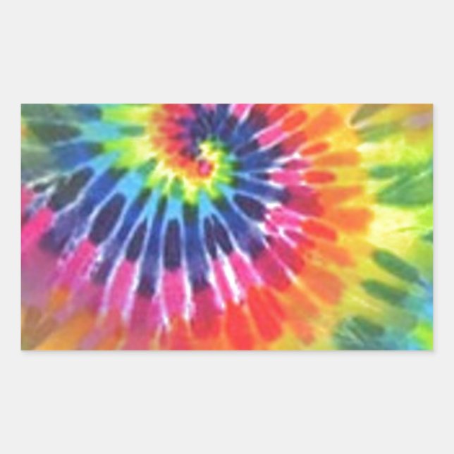 Tie Dye 2 Rechteckiger Aufkleber (Vorderseite)