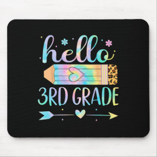 Tie Dye 3. Klasse Zurück zur Schule Hallo Dritte K Mousepad
