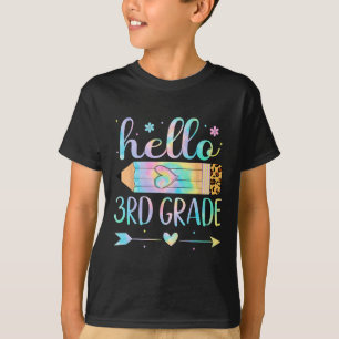 Tie Dye 3. Klasse Zurück zur Schule Hallo Dritte K T-Shirt