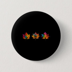 Tie Dye Ahornblatt Herbst Blätter Jahreszeit Männe Button