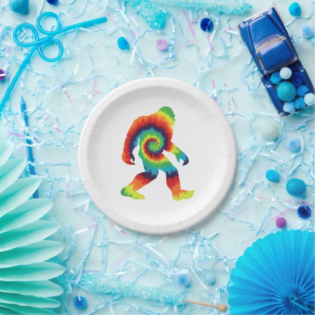 Tie Dye Bigfoot      Pappteller (Party)