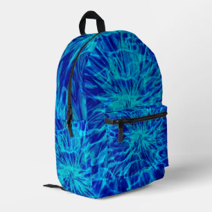 TIE DYE BLAU BEDRUCKTER RUCKSACK